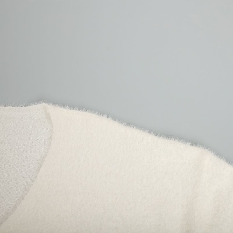 Mink Fur For Women, Autumn And Winter Commuting Simple Knitted V-neck Sweater + Skirt Set Wrinkle Outfit_voghion.com