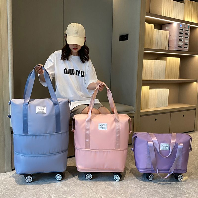 Travel Large Capacity Universal Wheel Student Business Trip Maternity Storage Waterproof Dry Wet Separation Expandable_voghion.com