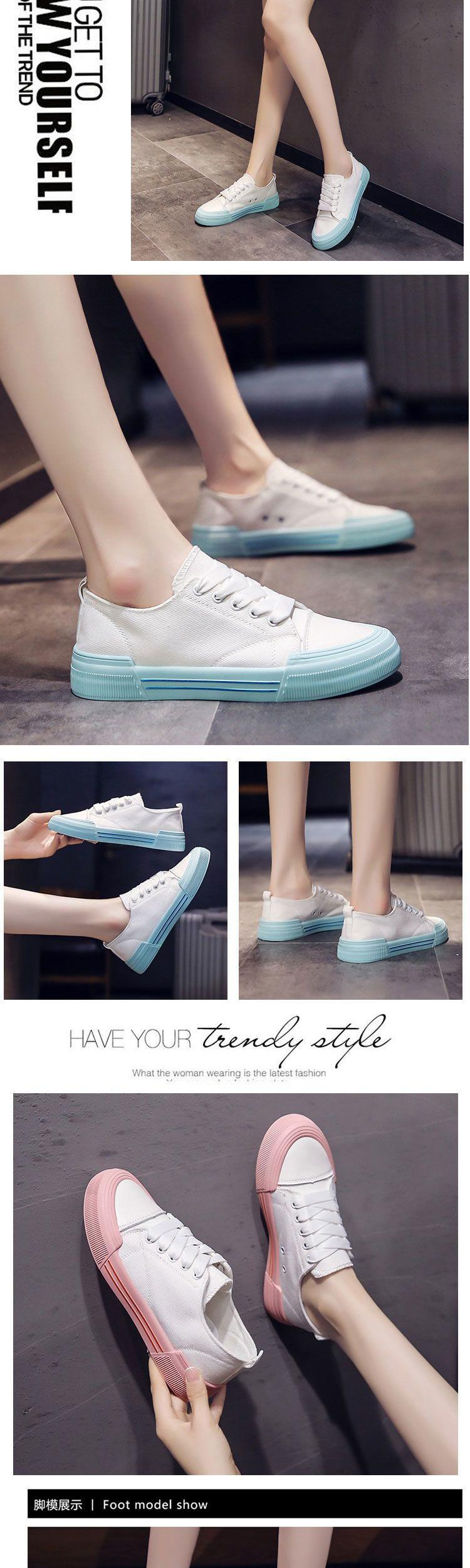 High-top canvas shoes women's 2023 new single shoes female students Korean version breathable low-top casual shoes women's all-match sneakers women_voghion.com