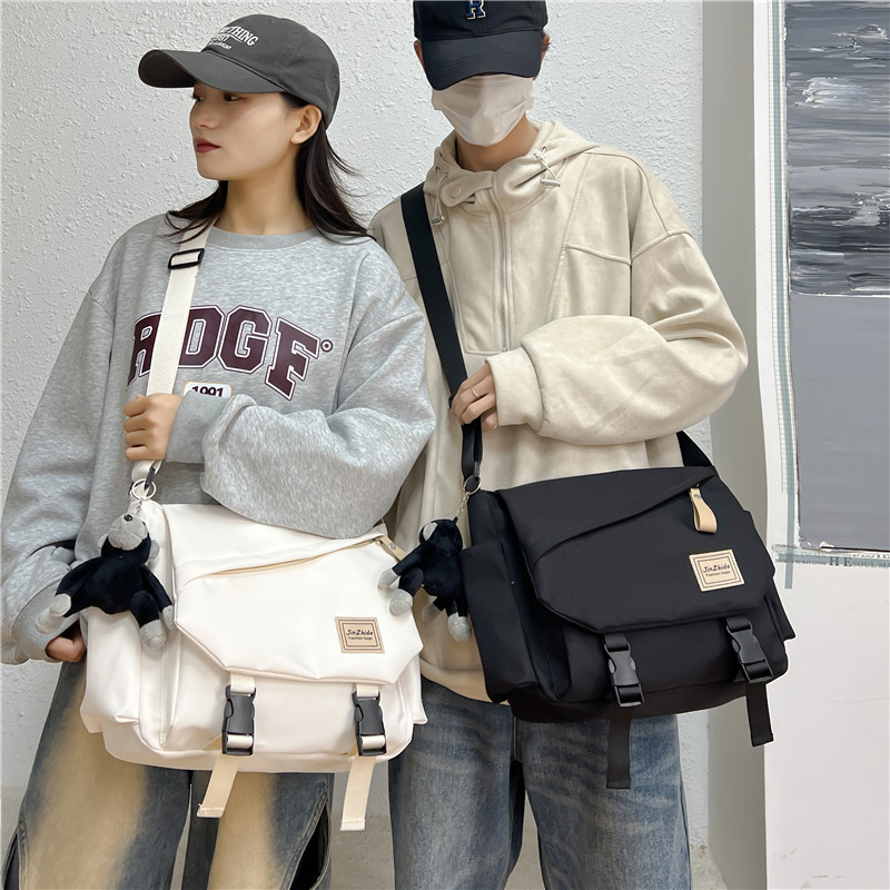 Borsa a tracolla grande da uomo e da donna, stile Harajuku, per studenti coreani, con tracolla singola_voghion.com