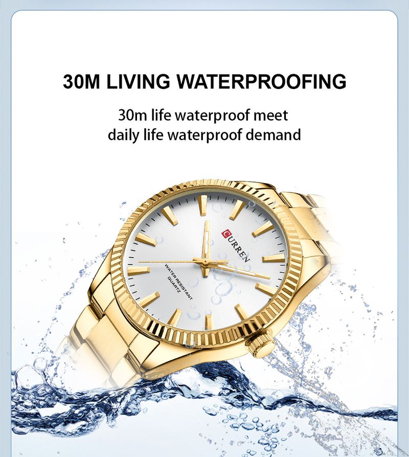Orologio da uomo classico rotondo in acciaio inossidabile con vetro minerale, movimento al quarzo, resistente all'acqua, orologio da polso casual da lavoro_voghion.com