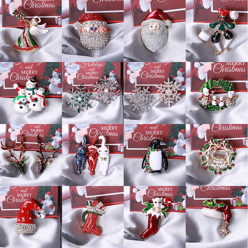 Broche goutte d'huile en alliage incrusté de diamants, faite main._voghion.com