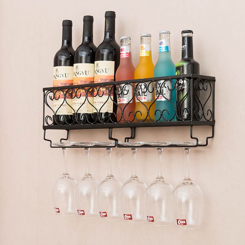 Simple Wine Rack Hanging Wine Glass Rack European Style Wall Hanging Wine Glass Rack Hanging Upside-down Living Room Household Retro Goblet Rack_voghion.com