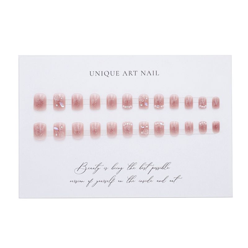 Primavera delicata camelia manicure pasta fard in polvere perla dolce studente indossabile fetta per unghie rimovibile pasta per prodotto finito_voghion.com