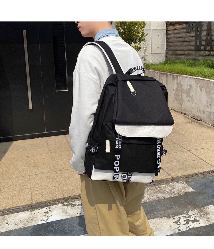 2024 New Korean Edition Boys' Travel Ba Personalized Trend Large Capacity Heat Transfer Printing Casual Student_voghion.com