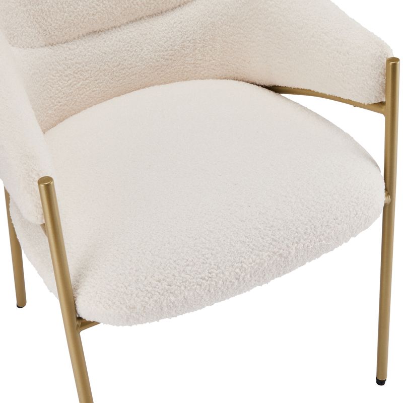 6er Set Loungesessel Aus Lamm Plüsch Stoff, Beige_voghion.com