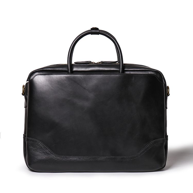 Men's Handheld Document Bag Head Layer Cowhide Single Shoulder Diagonal Straddle Bag Casual Retro 14 inch Genuine Leather Women's Computer Bag_voghion.com