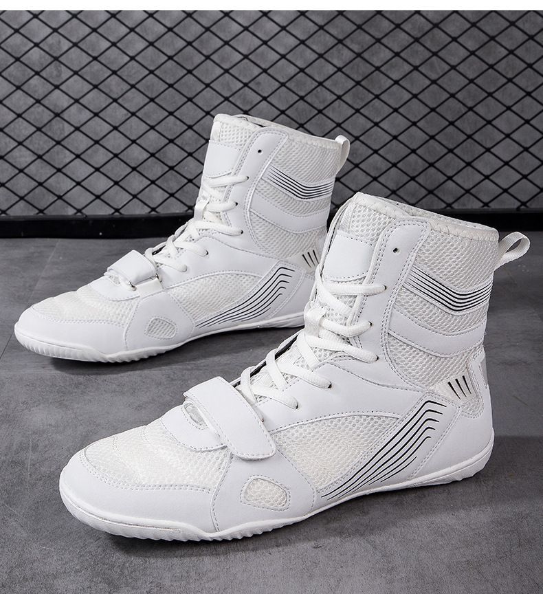 Baskets montantes pour entraînement au combat, lutte, arts martiaux, compétition, Sanda, chaussures pour hommes, boxe, chaussures pour femmes_voghion.com