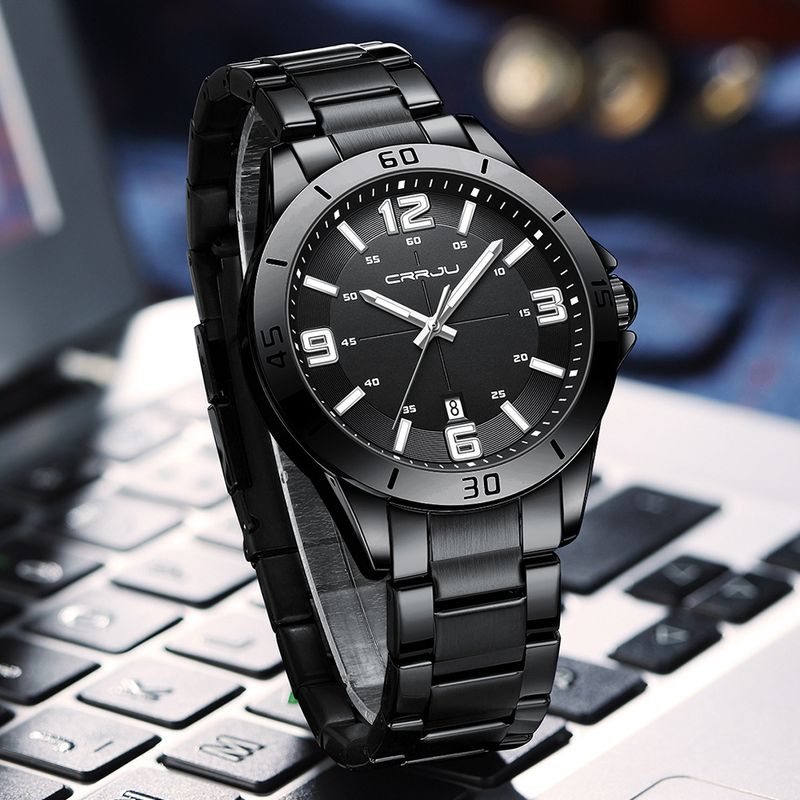 Minimalist Round Couple Watches Waterproof Digital Quartz Watch With Alloy Strap For Men And Women Digital Quartz Watch Steel Belt Watch_voghion.com