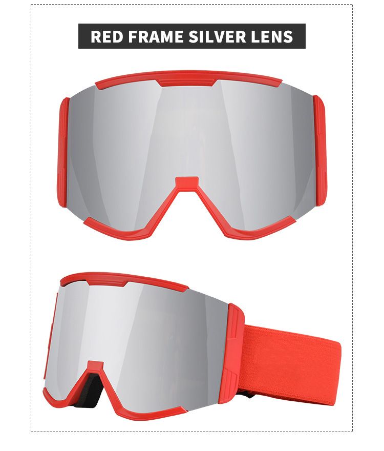 Suministros de esquí: Gafas de esquí, gafas de esquí para exteriores de alta definición, coloridas, resistentes al viento y a los rayos UV._voghion.com