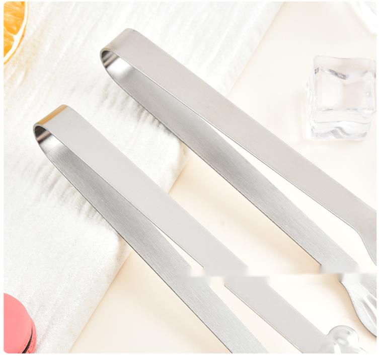 430 Stainless Steel Ice Cute Palm Sugar Cube Mini Snack Bread Food Tongs_voghion.com