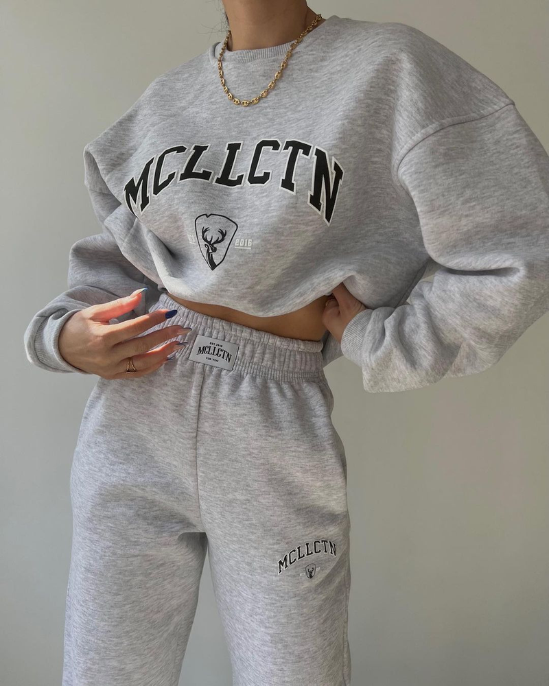 abbigliamento casual europeo e americano transfrontaliero moda stampata abito spesso più felpa in velluto pantaloni a maniche lunghe abito_voghion.com