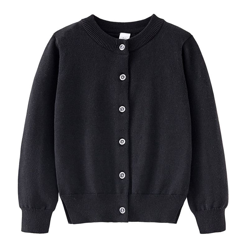Kinder-Strickjacke – 100 % Baumwolle, langärmeliger Unisex-Pullover (90–160 cm, 6 Farben)_voghion.com