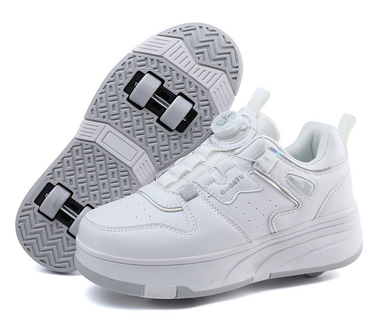 Children's Shoes New Style Running Shoes Boys And Girls Students Four Wheel Roller Skates Adult Double Wheel Deformation Skating Wheel Flying Shoes_voghion.com