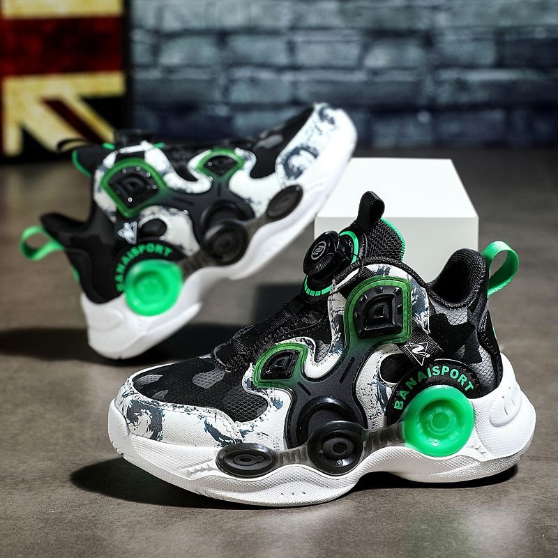 Scarpe per bambini autunnali con bottone rotante da ragazzo grande da basket sportivo primavera 2022 per ragazzi_voghion.com