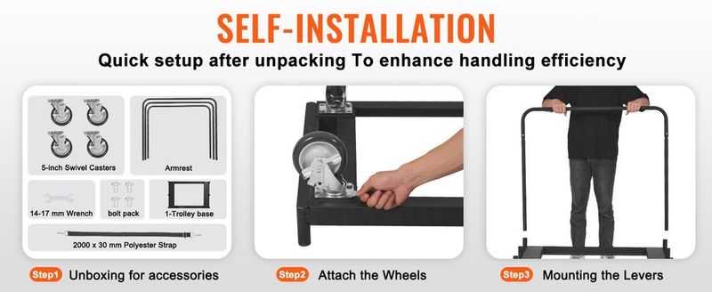 VEVOR Drywall Cart, 1500 LBS Panel Dolly Cart With 36.02" X 24.02" Deck And 5" Swivel Wheels, Heavy-Duty Drywall Sheet Cart, Handling Wall Panel, Sheetrock, Lumber, For Garage, Home, Warehouse_voghion.com