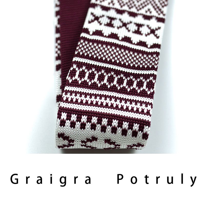 Men's Ties & Handkerchiefs style ethnic style coffee color yellow gray dark green width 6CM men's knitted tie_voghion.com