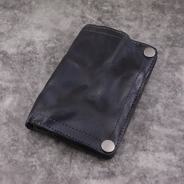 Top Layer Vegetable Tanned Leather Style Men's Long Multi-Card Slot Multi-Function Wallet Card Holder Men_voghion.com