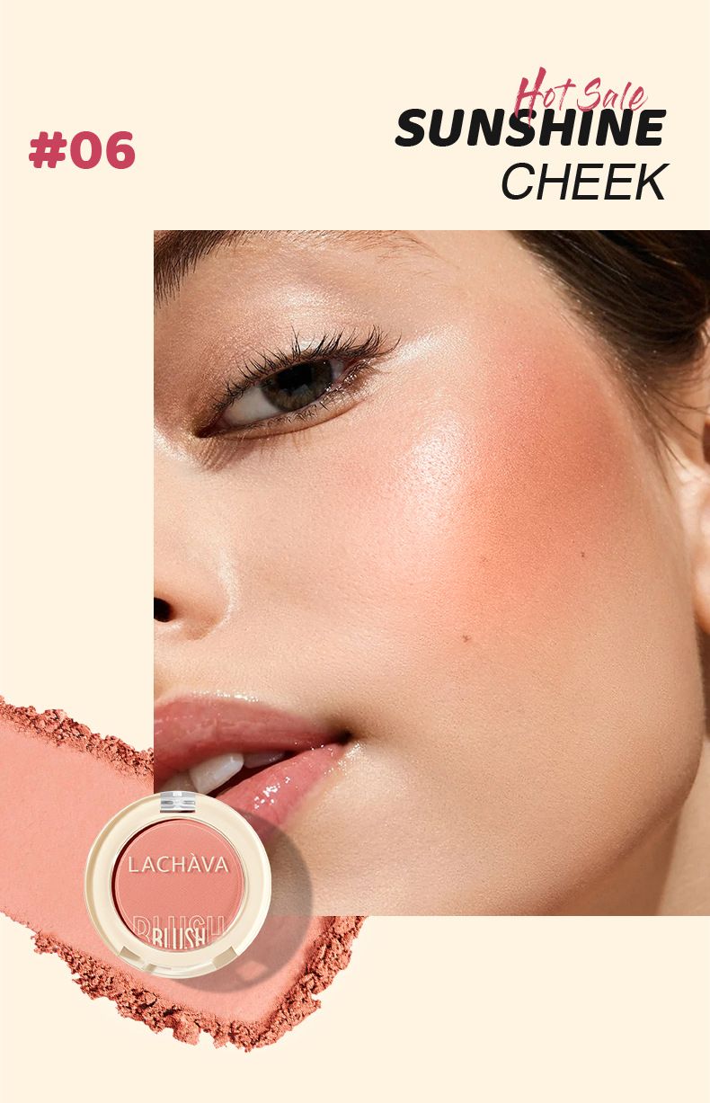 Monochrome Powder Blusher Cream Matte Nude Makeup High Gloss Rouge 12 Color Pearl Light Fine Shiny Powder Blusher_voghion.com