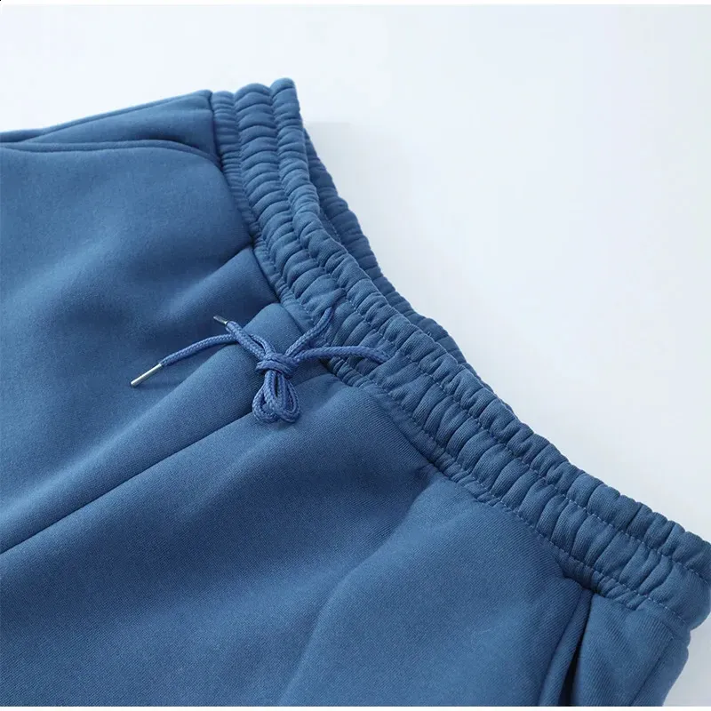 Casual Solid Couples Hooded Sweatshirt And Loose Sweatpants 2 Piece Suit Male Autumn Jogging Trousers Outfits Suits_voghion.com