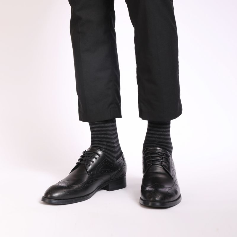 Women's Socks Large Size Diamond Stripes Solid Color Business_voghion.com