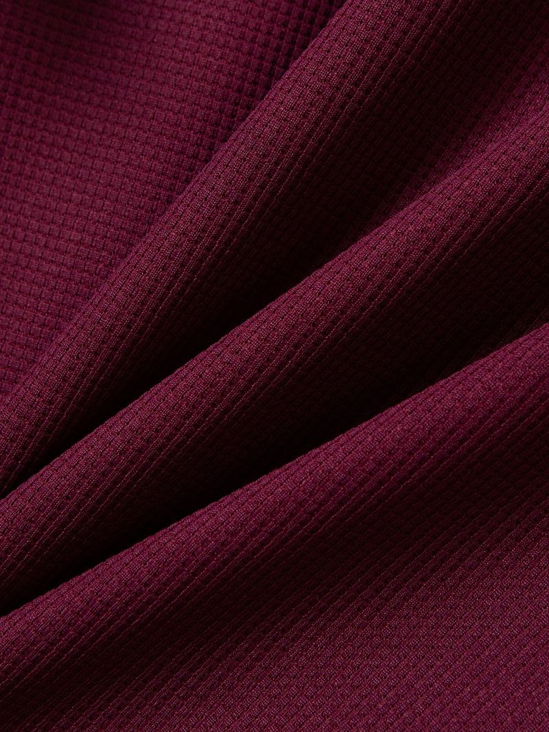 Klassisches Poloshirt aus Waffelstrick – Langarm-Knopfkragen mit Tasche (Khaki/Schwarz/Grau/Weinrot/Grün/Weiß, S-XXXL)_voghion.com