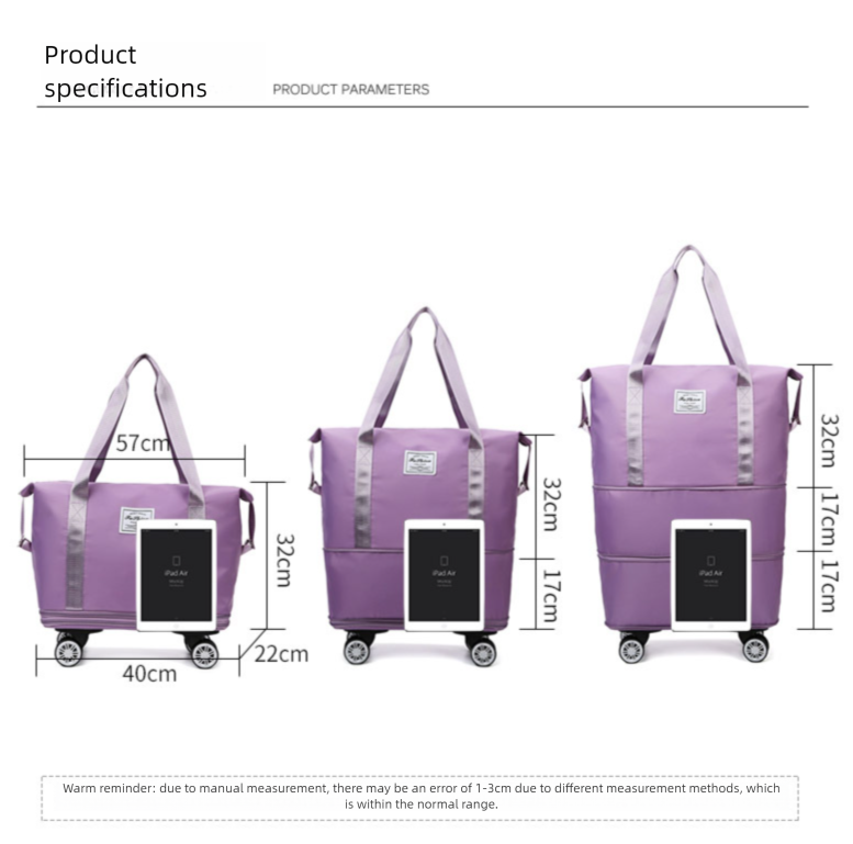 Travel Large Capacity Universal Wheel Student Business Trip Maternity Storage Waterproof Dry Wet Separation Expandable_voghion.com