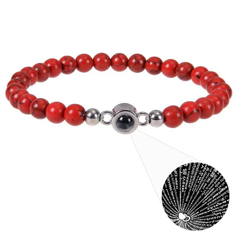 Natürliches Tigerauge Rosa Zebra Stein Paar Projektionsarmband 100 Sprachen Fotoanpassung Handschmuck_voghion.com