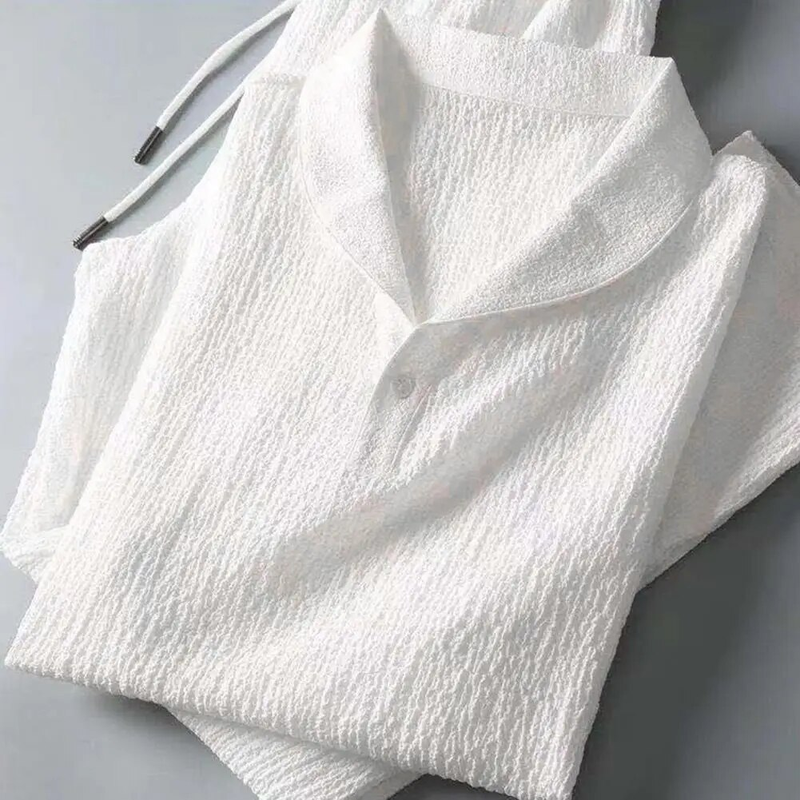 2 sztuk/zestaw letnie stroje zestawy męskie Pure Color koszule z krótkim rękawem spodnie dwuczęściowy zestaw męskie dresy спортивный костюм_voghion.com