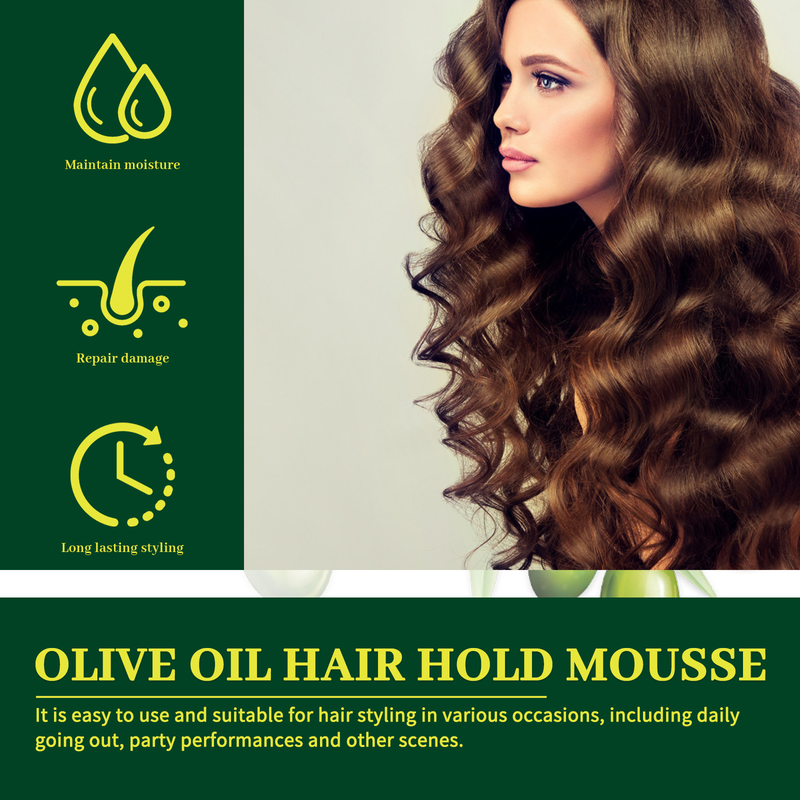 Olijfolie Beautiful Hair Styling M Krullend haar Styling Hydraterend en rolbescherming Styling Duurzaam en anti-fury-vochtinbrengend_voghion.com