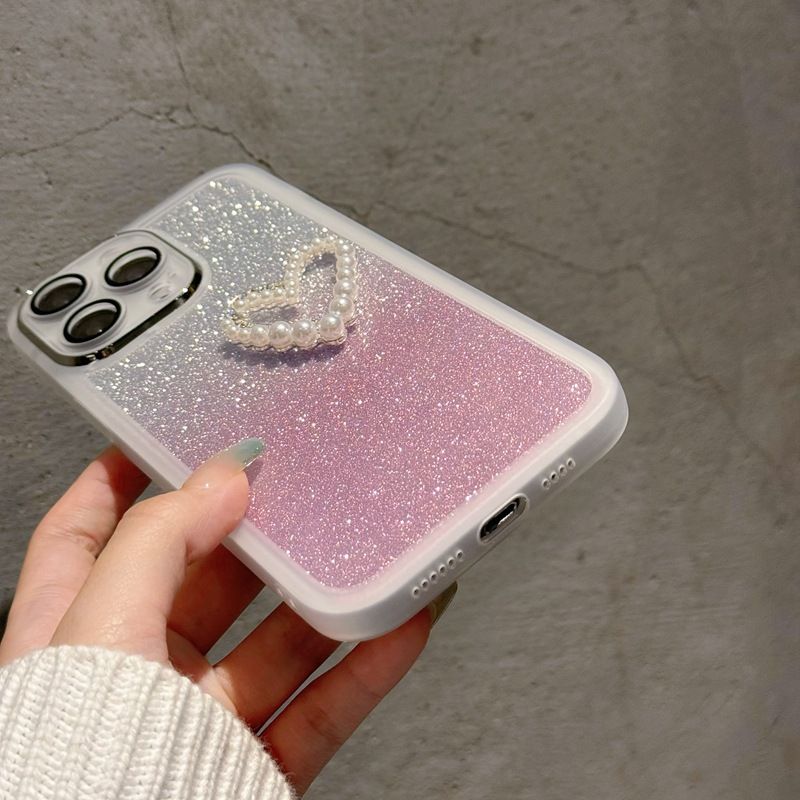 Diamond Bow Heart Telefoonhoesje Voor Xiaomi Redmi 10 Note9 9s Note10s 10A 9 9A 9C 7 Note 8 Pro Siliconen Glitterhoes_voghion.com