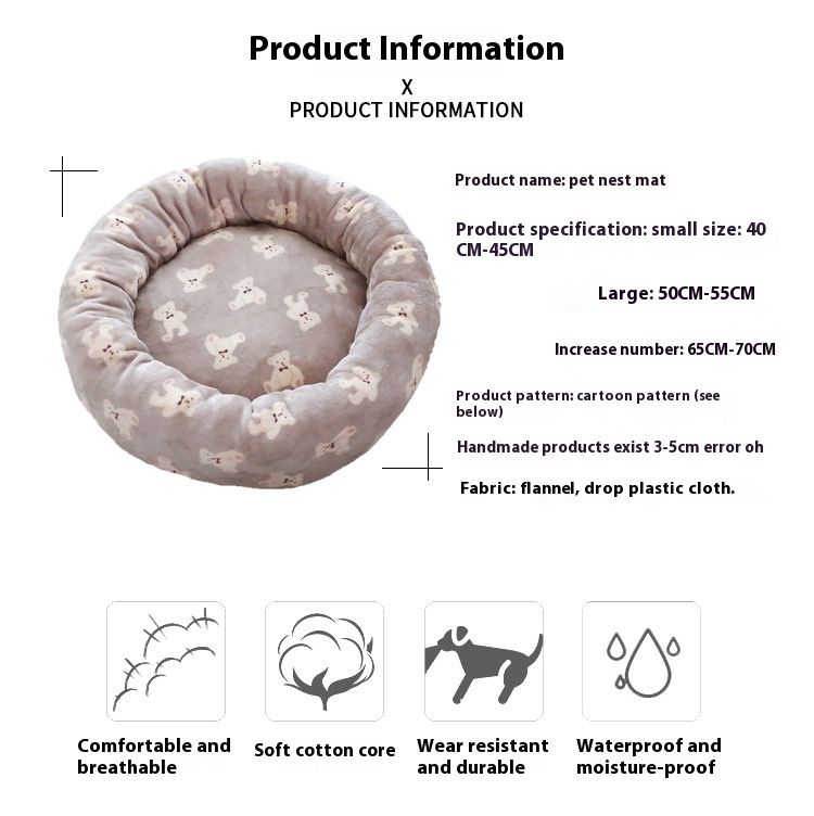 Herbst und Winter warmes Trittbett für Milchkatzen, universelles Haustier-Teddybär-Hundebett, Tiefschlaf-Bettmatte_voghion.com
