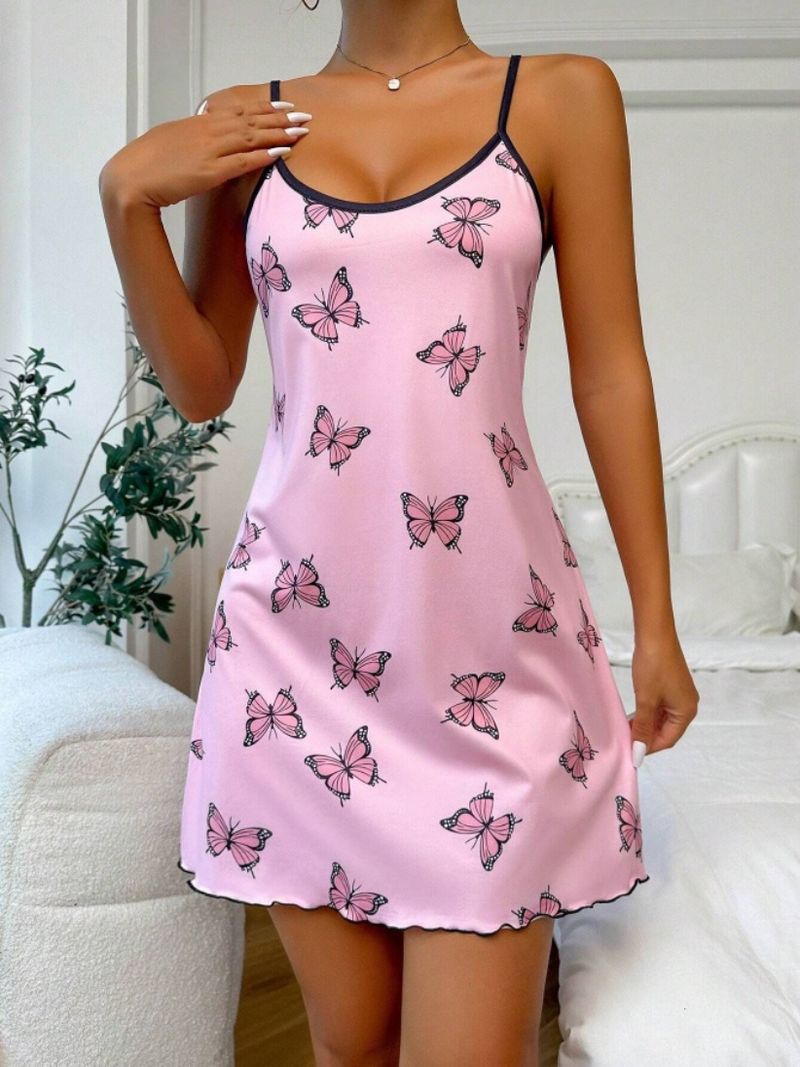 Plus Size Women's Sleepwear - Stretchy Camisole Nightgown, Soft Lounge Dress For Home, Summer & Winter Comfort (US/EU Sizing)_voghion.com