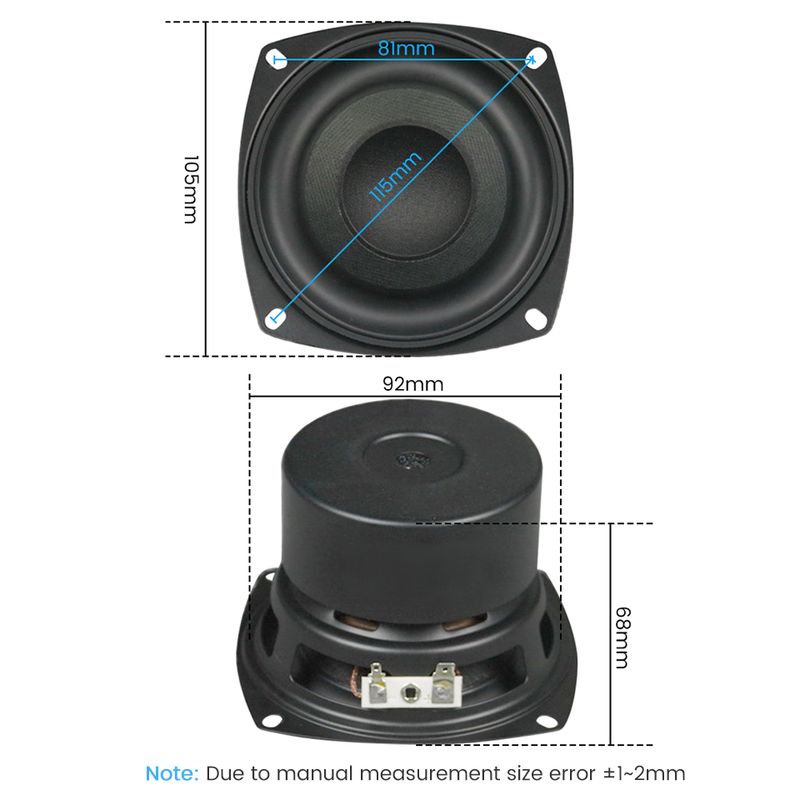 AIYIMA Inch Subwoofer 4 8 Ohm 45W Woofer Luidspreker Lange Slag Bas Geluid Luidspreker DIY 2.1 Home Theater_voghion.com
