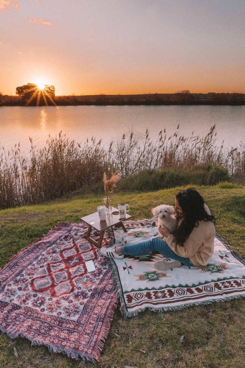 Campingtyg Etnisk Trådfilt Bohemisk soffa Filtöverdrag Filt Soffmatta Bröllopsdekoration Picknick_voghion.com