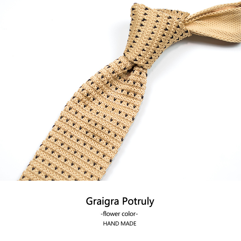 Cravatta da uomo in maglia, stile giapponese, a righe ultra-strette, color caffè coreano, larghezza 6 cm, garanzia di 7 giorni_voghion.com