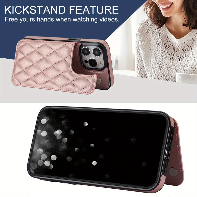 Card Slot, Stand Cover, Shockproof Protection - Compatible with  15, 14, 13, 12 Mini, 11 Pro, X, XS Max, XR, 8, 7, SE, 5G (2023, 2020) Models_voghion.com