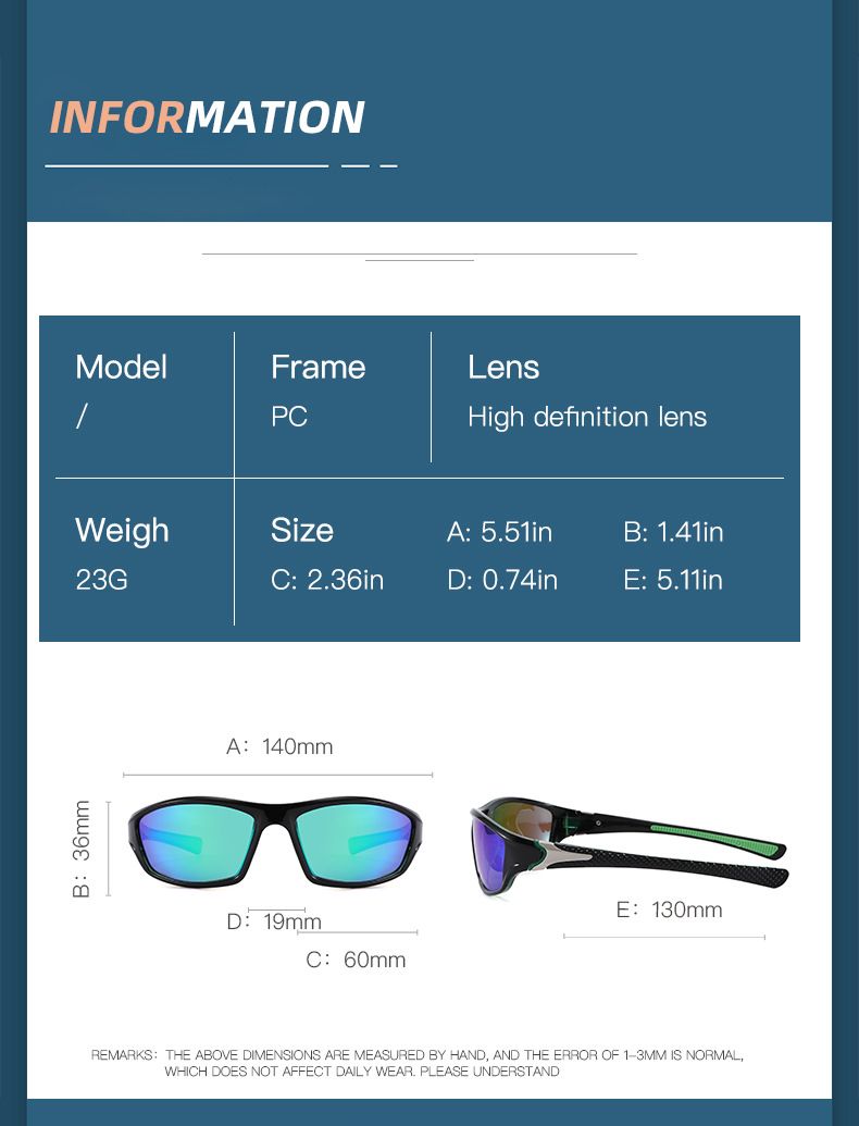 Sportowe okulary przeciwsłoneczne z polaryzacją dla kobiet i mężczyzn, okulary rowerowe, okulary do jazdy samochodem i wędkowania 120_voghion.com