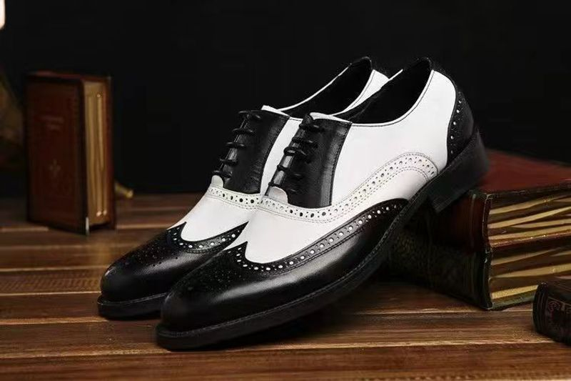Schoenen Heren Oxford Formeel Brogue Veterschoen Leer_voghion.com
