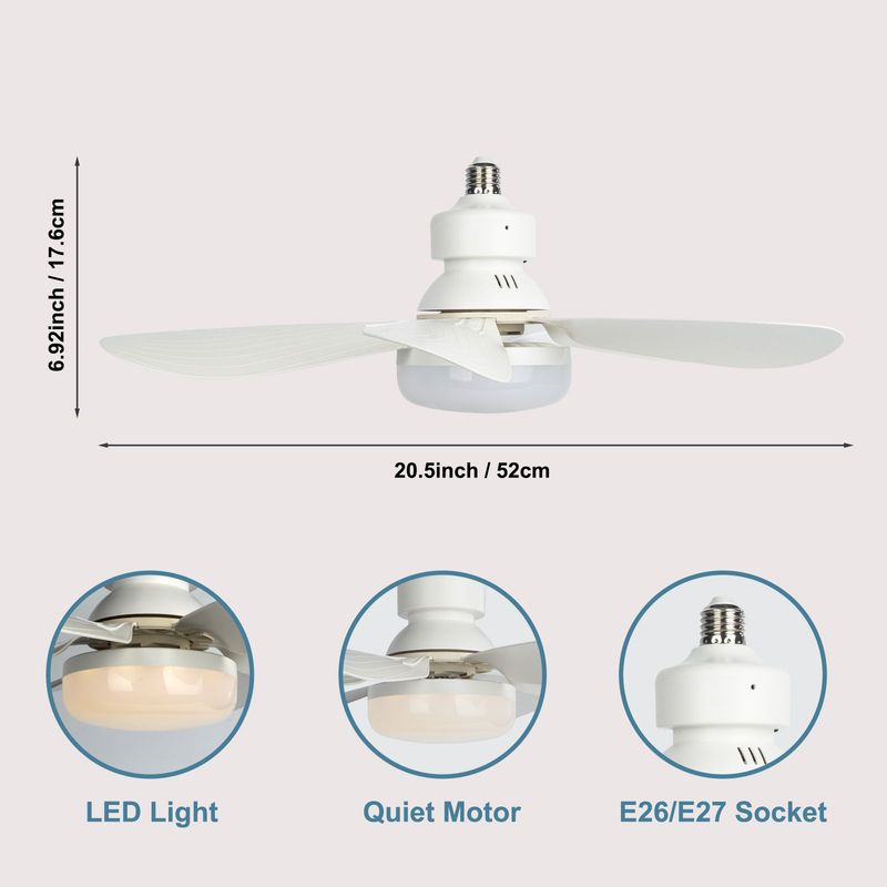 Wireless Socket Fan Light_voghion.com