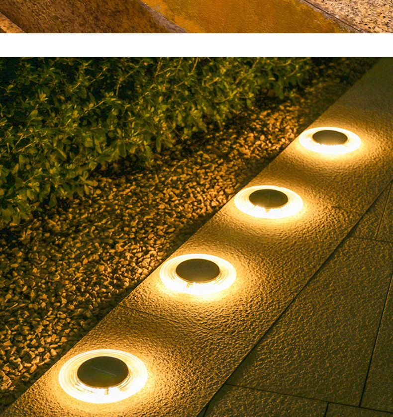 Luz LED solar para suelo: iluminación impermeable para jardín (blanco cálido/blanco frío, ABS resistente, fácil instalación)_voghion.com