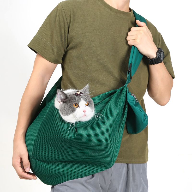 24 Cross-Border Supplies New Portable Pet Crossbody Shoulder Comfortable Breathable Large Capacity Chest Bag_voghion.com