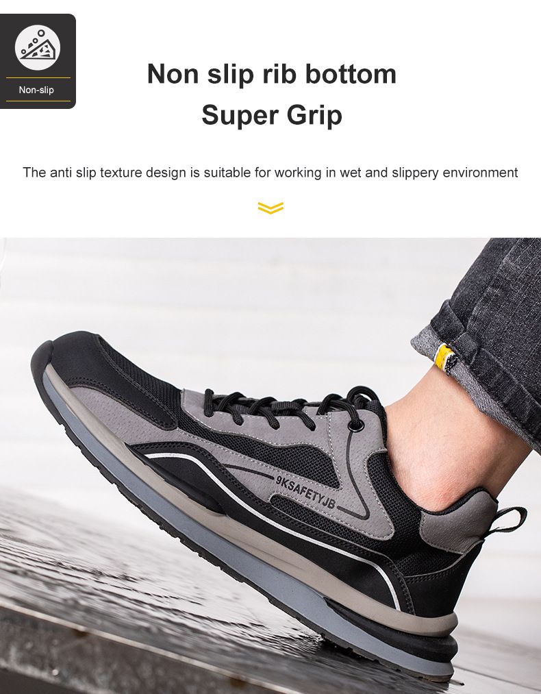 Arbeidsbeschermingsschoenen, anti-impact en anti-lek veiligheidsschoenen voor heren, ademend, lichtgewicht en slijtvast_voghion.com