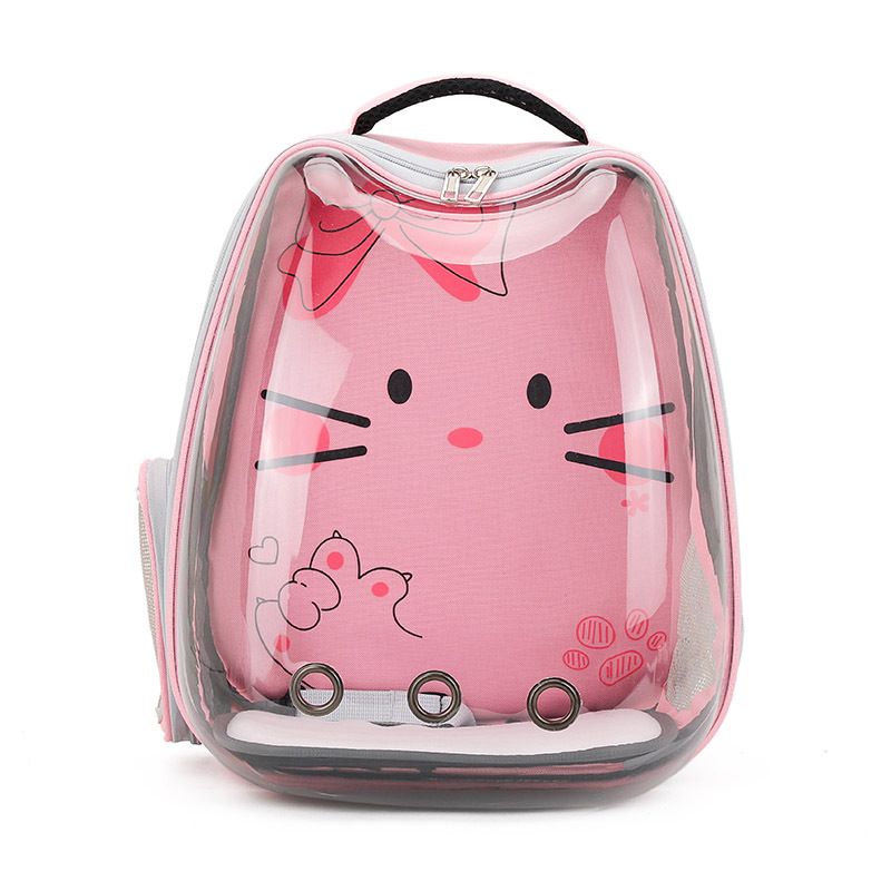 Sac à dos mignon pour animaux de compagnie, transparent, respirant, portable et léger, type capsule spatiale, pour voiture ou chien/chat_voghion.com