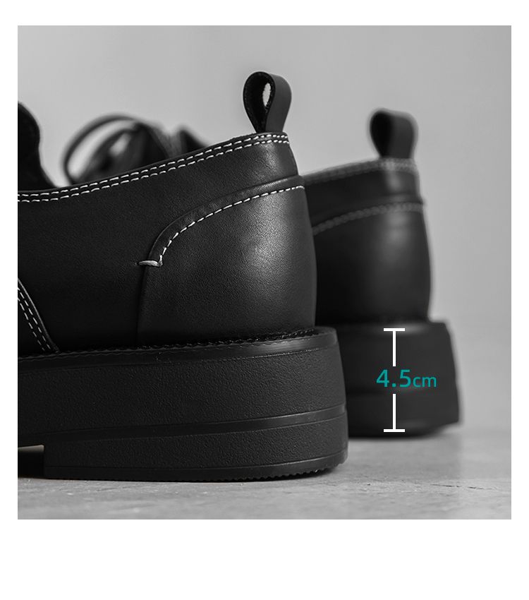 Niche – Weiße E Big Head Vibe – Lässige Derby-Schuhe mit dicker Sohle_voghion.com