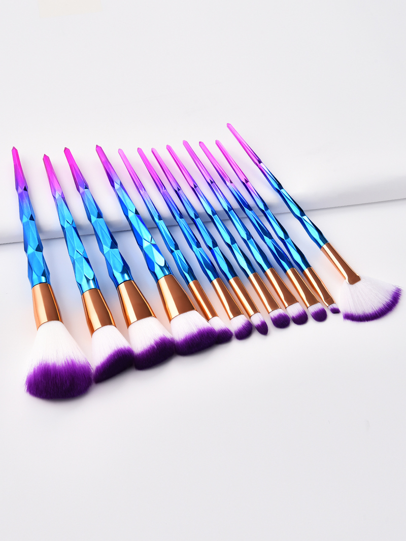 12 pcs multi-color makeup brush set_voghion.com
