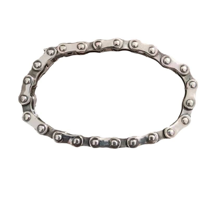 Catena da motocicletta S, pura, trendy, hip-hop, disco, moda, gioielli da uomo, regalo elegante, braccialetto in argento tailandese dominante_voghion.com