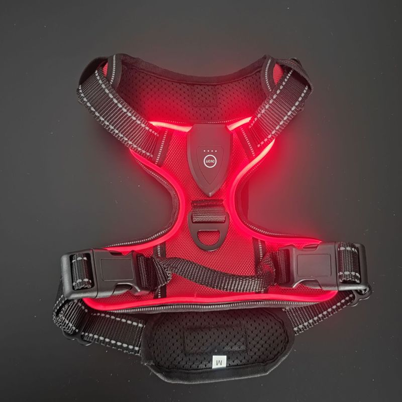 Novos produtos LED peito e alças de ombro, cordas de tração, cintos de segurança, coletes luminosos para animais de estimação_voghion.com