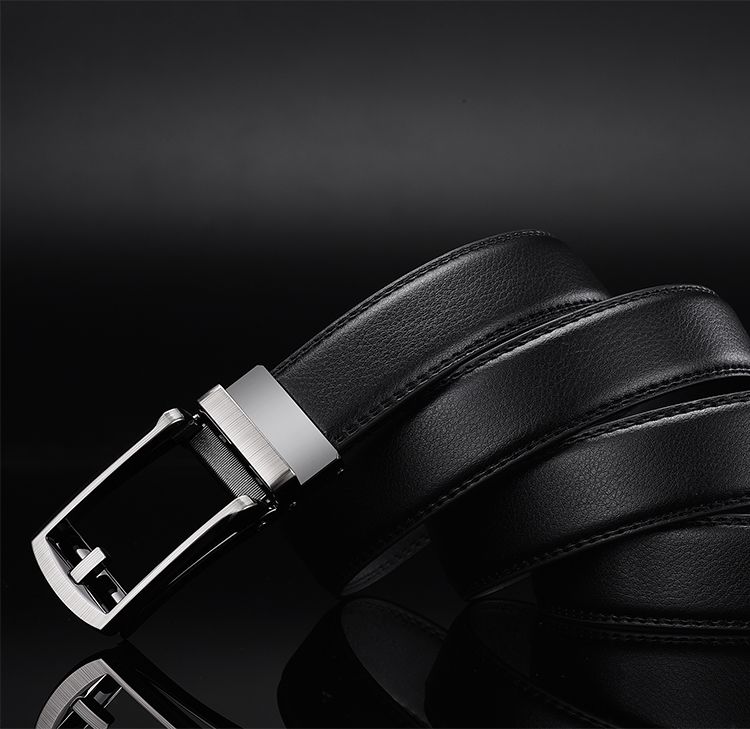 HOT Men Belt Top quality cow genuine leather men's cowhide strap male automatic belts for men alloy buckle belt_voghion.com