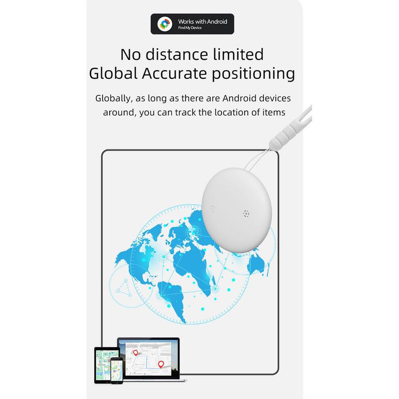 Rundes Find My Google Anti-Lost-Gerät, kompatibel mit Android Locator Remote Search Artifact_voghion.com